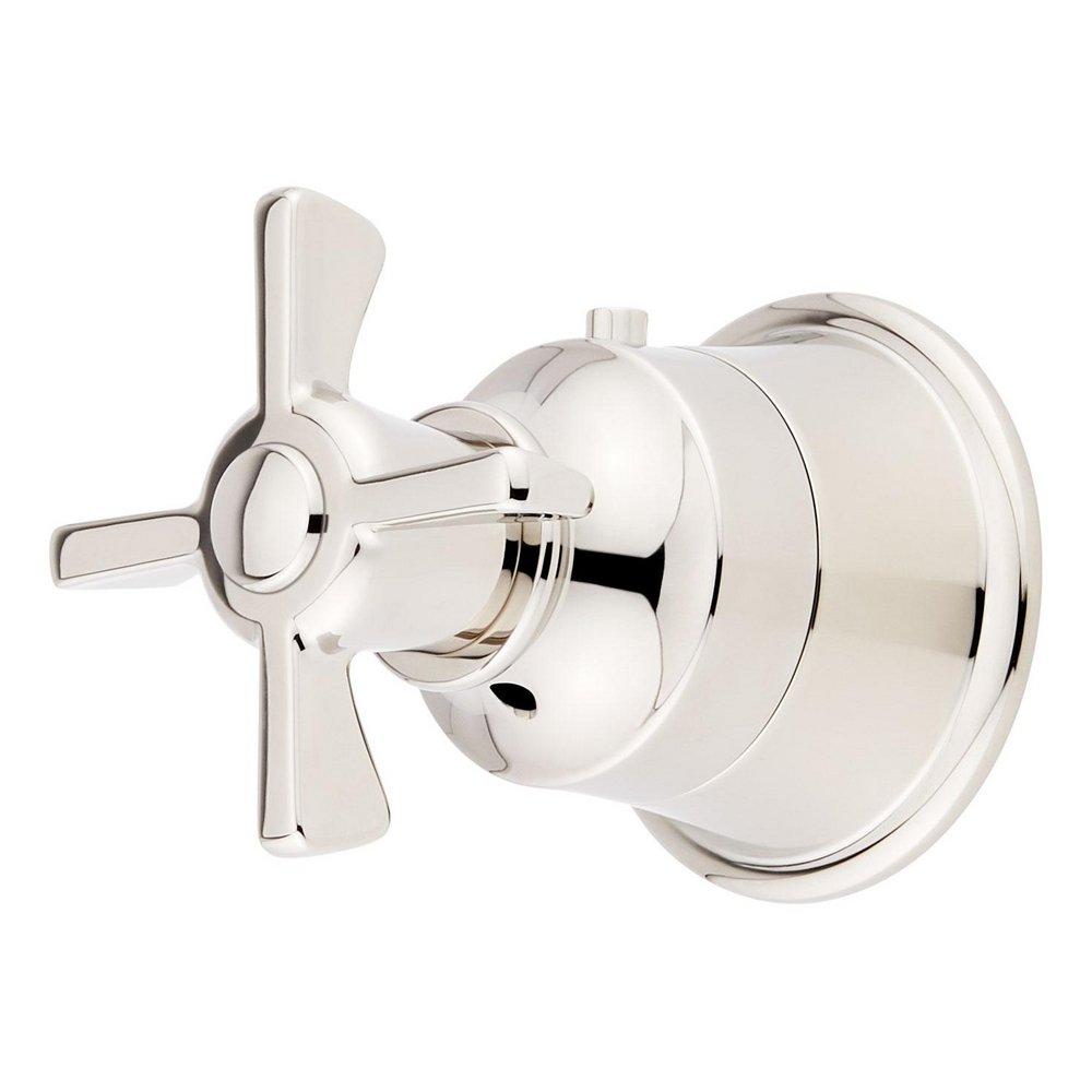 Signature Hardware Polished Nickel Cross Handle for Thermostatic Valve Trim 