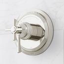 Signature Hardware Polished Nickel Cross Handle for Dual Control Pressure Balancing Valve Trim 