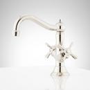 Signature Hardware Polished Nickel Two Handle Monoblock Bathroom Sink Faucet 