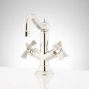 Signature Hardware Polished Nickel Two Handle Monoblock Bathroom Sink Faucet 