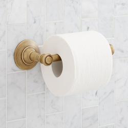 Toilet Tissue Holder in Aged Brass