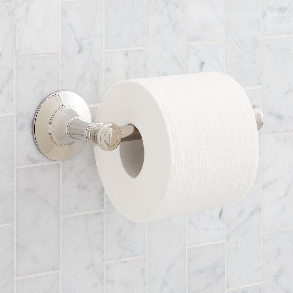 Signature Hardware Polished Nickel Toilet Tissue Holder 