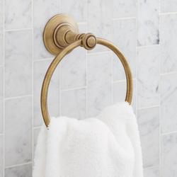 Towel Ring in Aged Brass