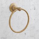 Signature Hardware Aged Brass Towel Ring 