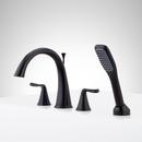 Signature Hardware Matte Black Two Handle Roman Tub Faucet (Trim Only) 