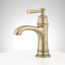 Signature Hardware Aged Brass Single Handle Monoblock Bathroom Sink Faucet 
