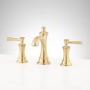 Two Handle Widespread Bathroom Sink Faucet in Brushed Gold