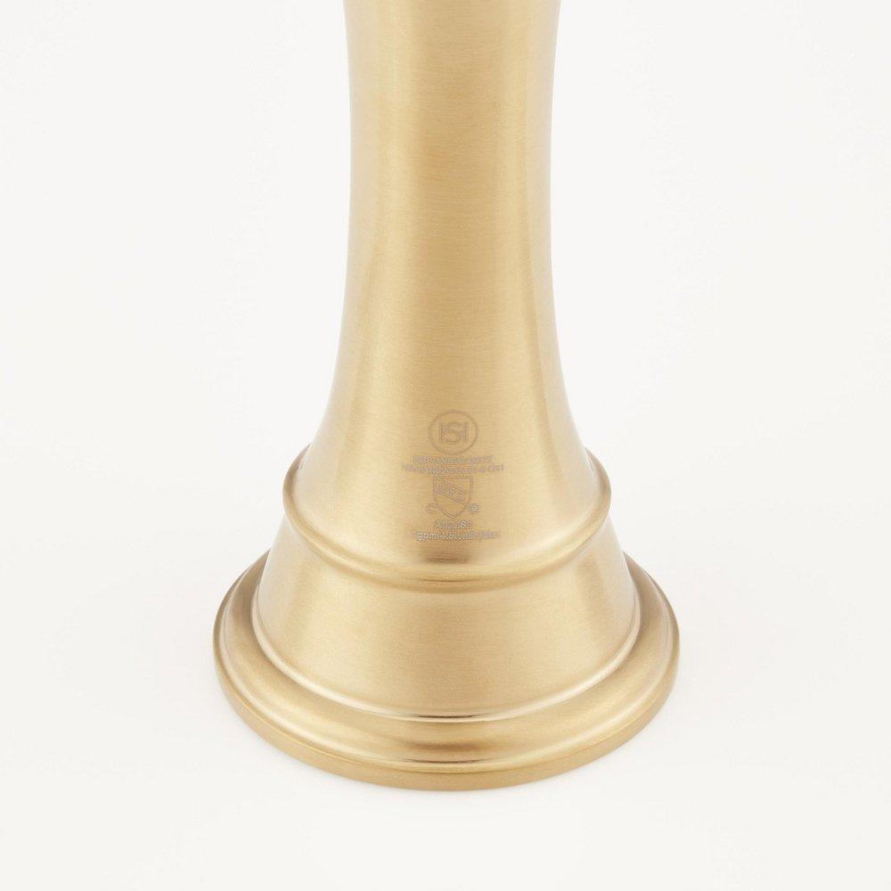 Signature Hardware Brushed Gold Two Handle Widespread Bathroom Sink Faucet 