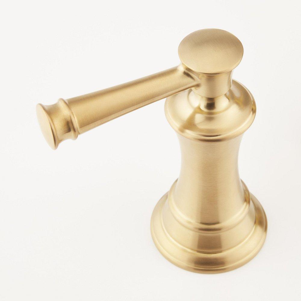Signature Hardware Brushed Gold Two Handle Widespread Bathroom Sink Faucet 