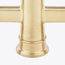 Signature Hardware Brushed Gold Two Handle Pull Down Bridge Kitchen Faucet 