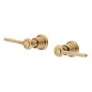 Signature Hardware Aged Brass Lever Handles for Floor Mount Tub Filler 