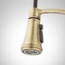 Signature Hardware Aged Brass Two Handle Pull Down Bridge Kitchen Faucet 