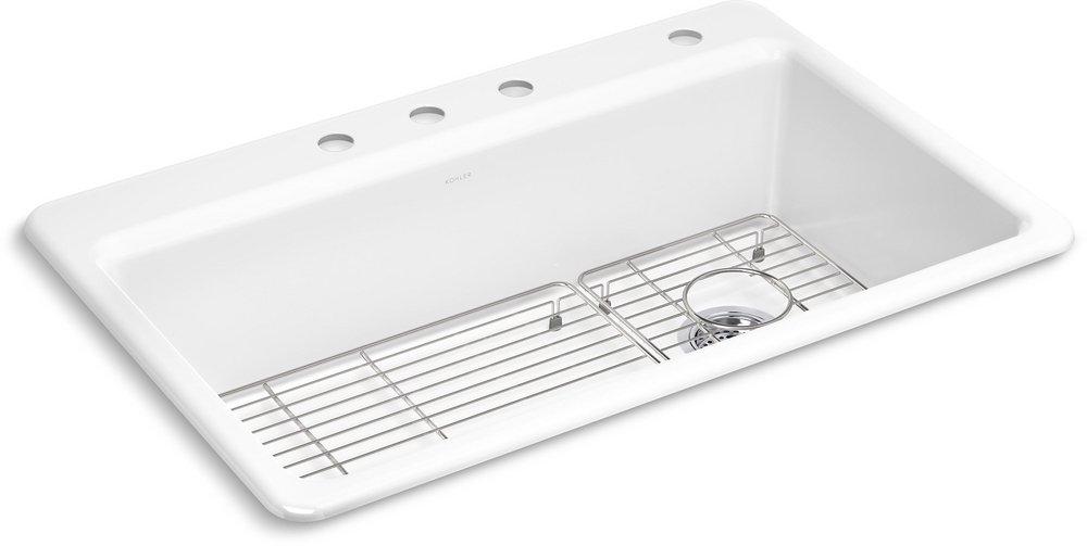 RIVERBY SINK SINGLE SR 4-HOLE 