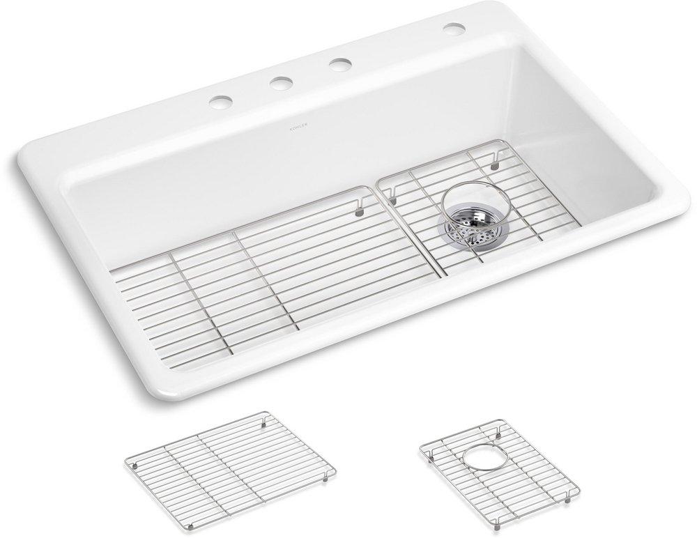 RIVERBY SINK SINGLE SR 4-HOLE 