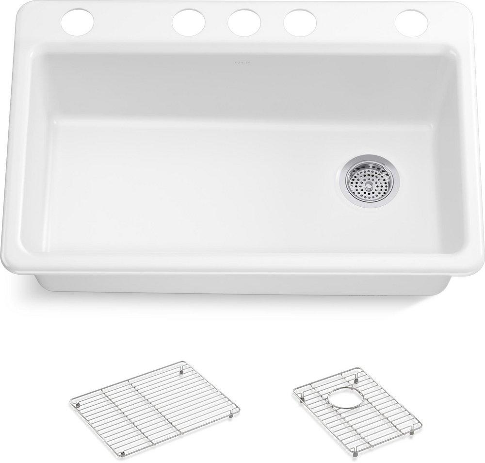 RIVERBY SINK SINGLE UC 5U-HOLE 