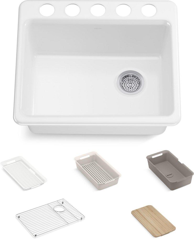RIVERBY SINK SINGLE UC 5U-HOLE 