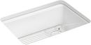 27 in. Undermount Cast Iron Single Bowl Kitchen Sink in White