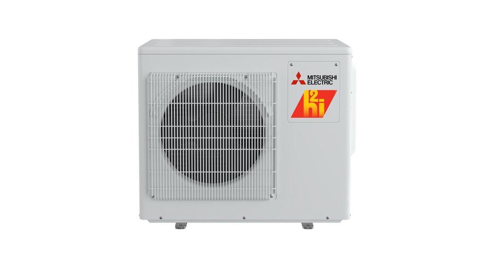 Mitsubishi 20k BTU - 2 Port - Outdoor Multi-Zone Heat Pump - Hyper-Heating Inverter - R-454B 