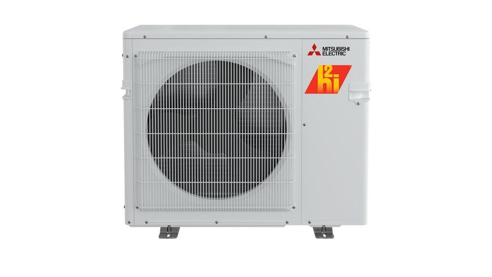 Mitsubishi 20k BTU - 2 Port - Outdoor Multi-Zone Heat Pump - Hyper-Heating Inverter - R-454B 