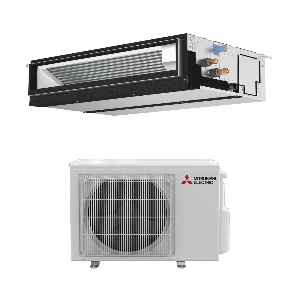Mitsubishi 9k BTU - Medium Static - Horizontal Ducted Indoor Ductless Unit - R-454B 