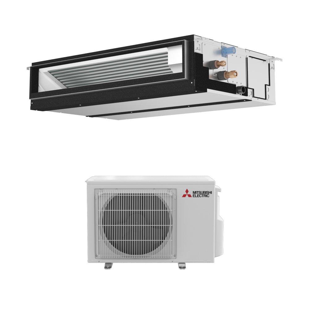 Mitsubishi 9k BTU - Medium Static - Horizontal Ducted Indoor Ductless Unit - R-454B 