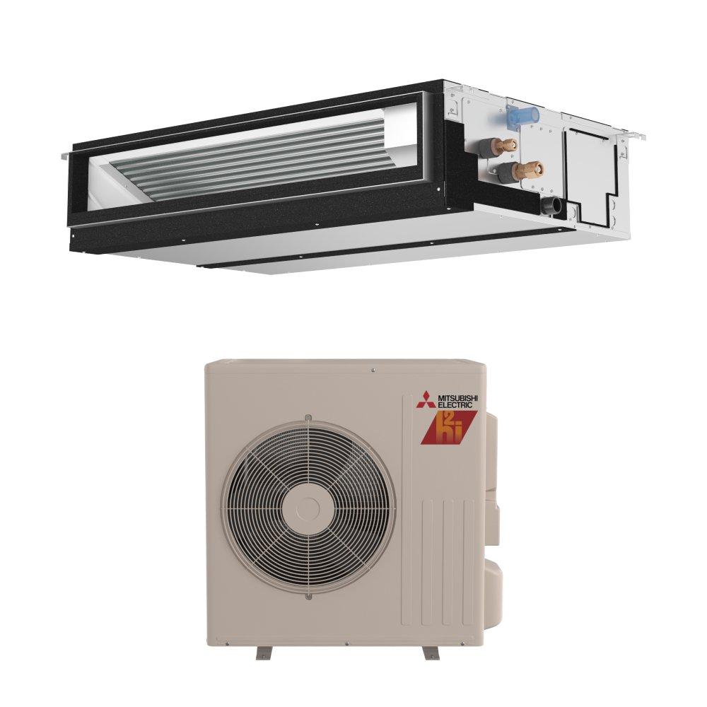 Mitsubishi 9k BTU - Medium Static - Horizontal Ducted Indoor Ductless Unit - R-454B 