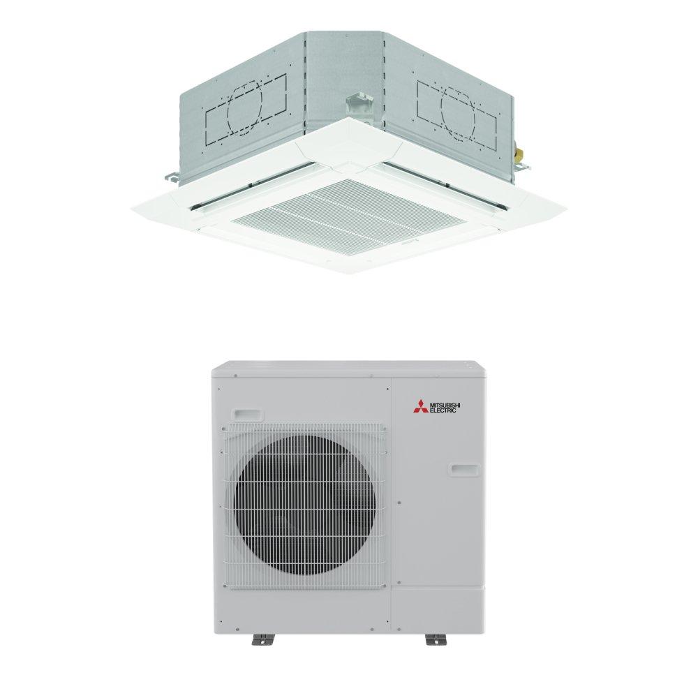 Mitsubishi 12k BTU - 4-Way Ceiling Cassette - Indoor Multi-Zone Unit -R-454B 