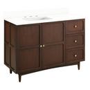 48 DELAVAN VANITY WITH LEFT OFFSET RECTANGLE UNDERMOUNT SINK - COLD BREW - ARCTIC WHITE - 8 