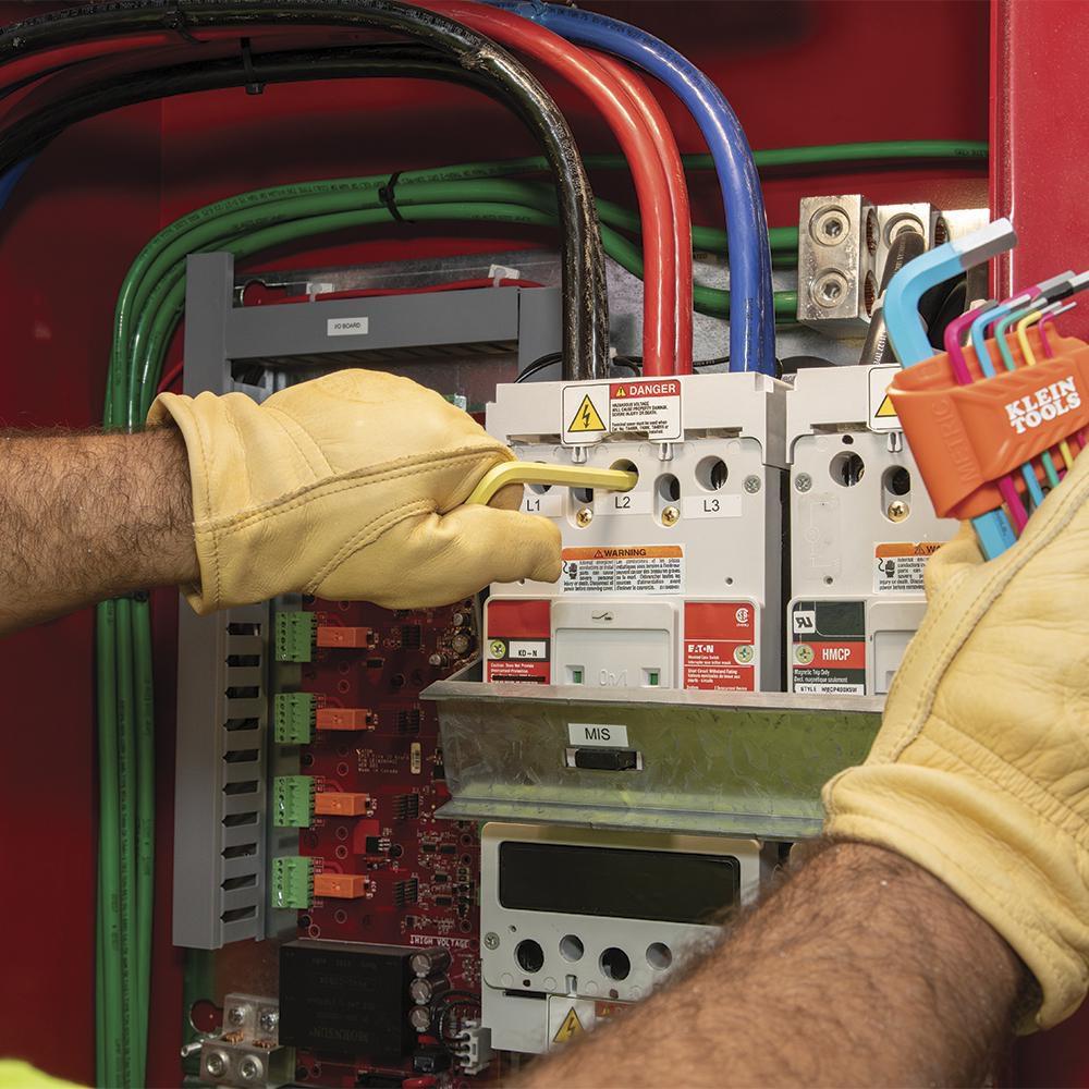 POWDER COATED LONG BALL-END HEX KEY SET METRIC 9-PIECE 