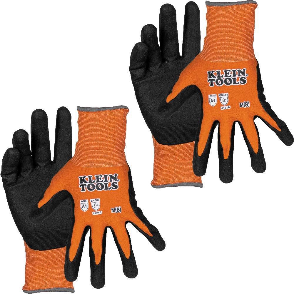 KNIT DIPPED GLOVES CUT LEVEL A1 TOUCHSCREEN MEDIUM 2-PAIR 