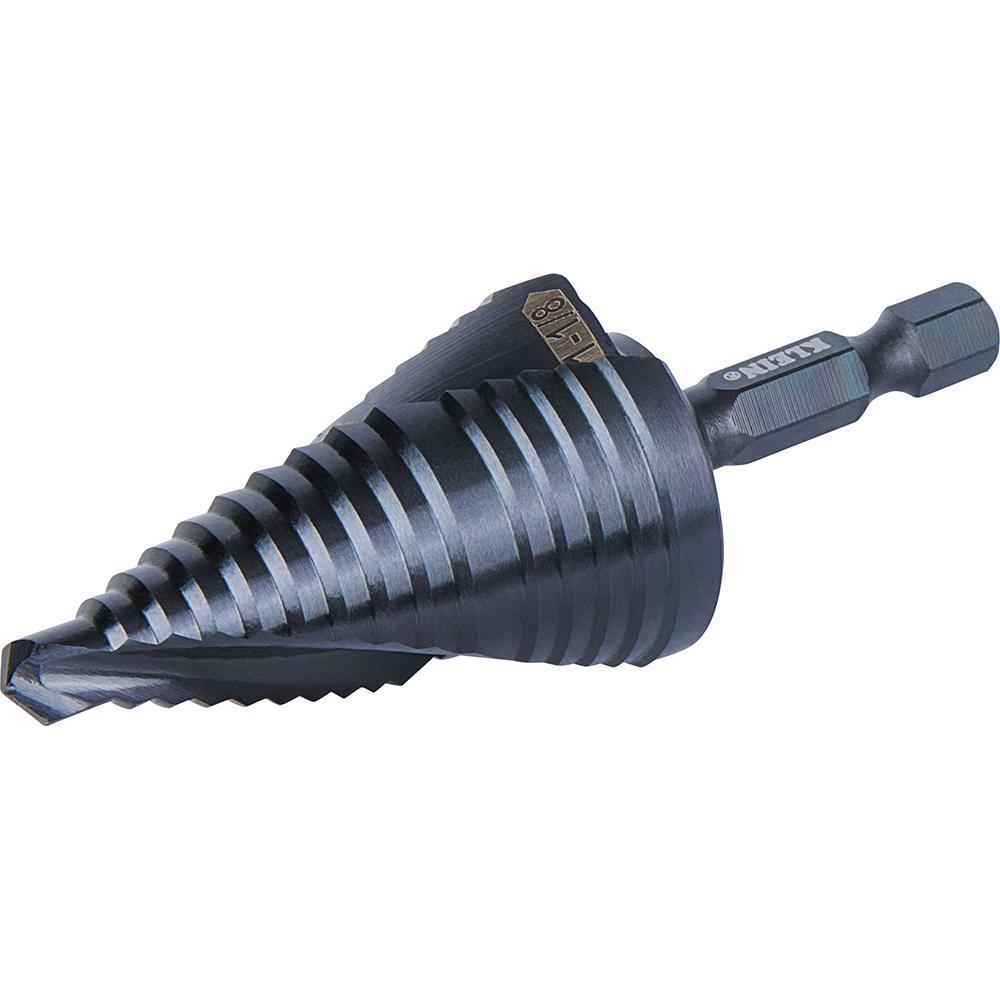 STEP DRILL BIT QUICK RELEASE DOUBLE SPIRAL FLUTE 7/8 TO 1-1/8-INCH 