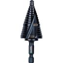 STEP DRILL BIT QUICK RELEASE DOUBLE SPIRAL FLUTE 7/8 TO 1-1/8-INCH 