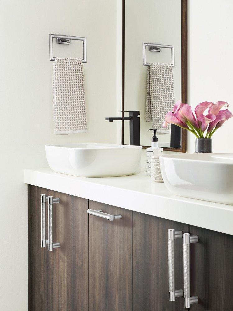Amerock Chrome Square Closed Towel Ring 