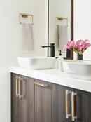 Amerock Champagne Bronze Square Closed Towel Ring 