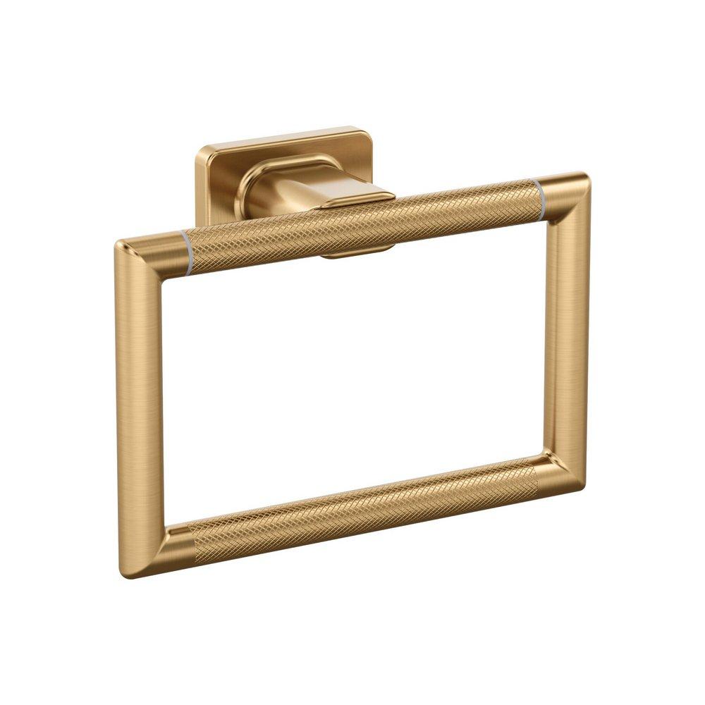 Amerock Champagne Bronze Square Closed Towel Ring 