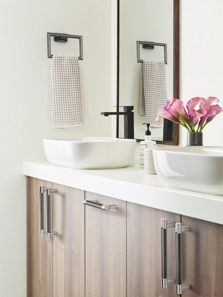 Amerock Gunmetal Square Closed Towel Ring 