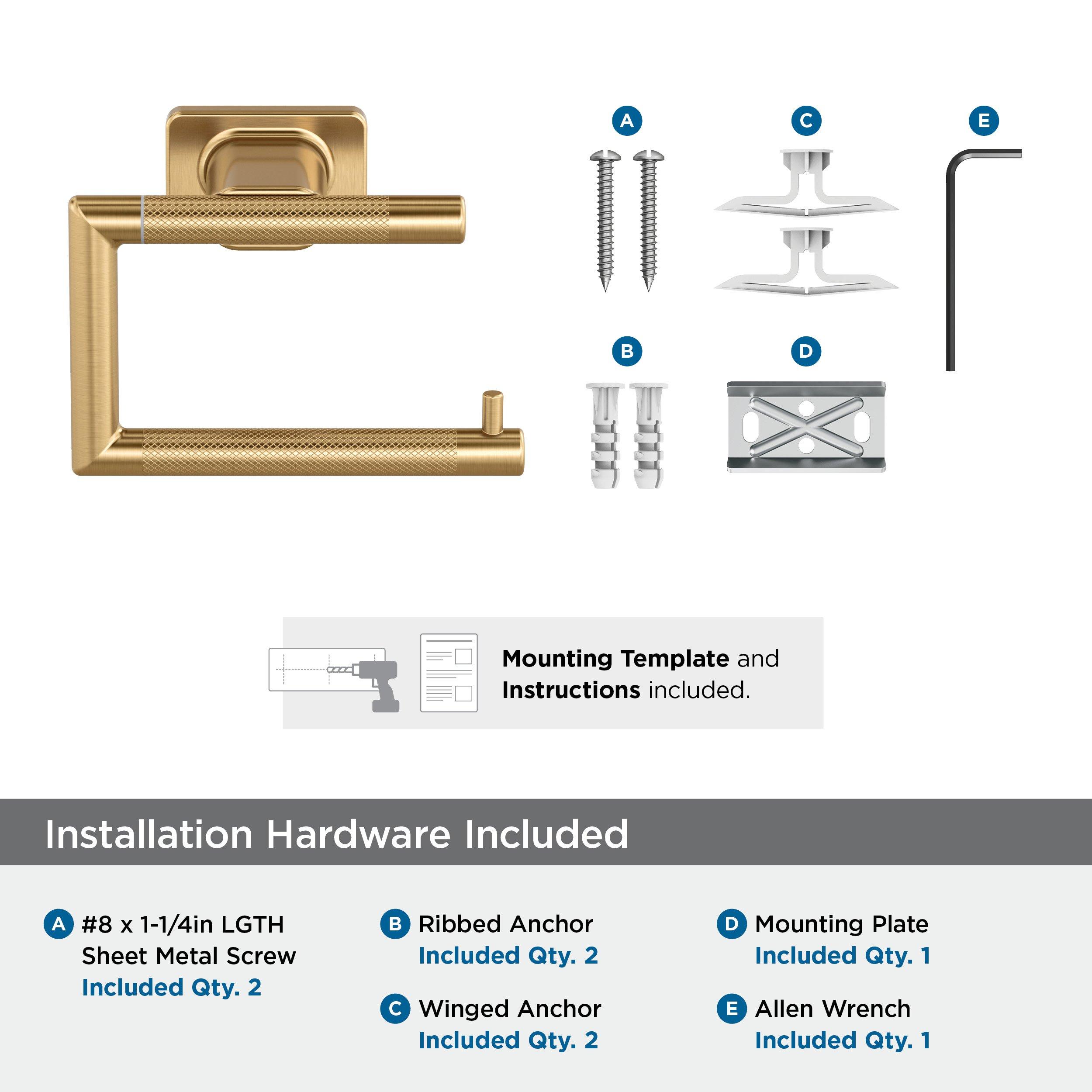 Amerock Champagne Bronze Wall Mount Toilet Tissue Holder 