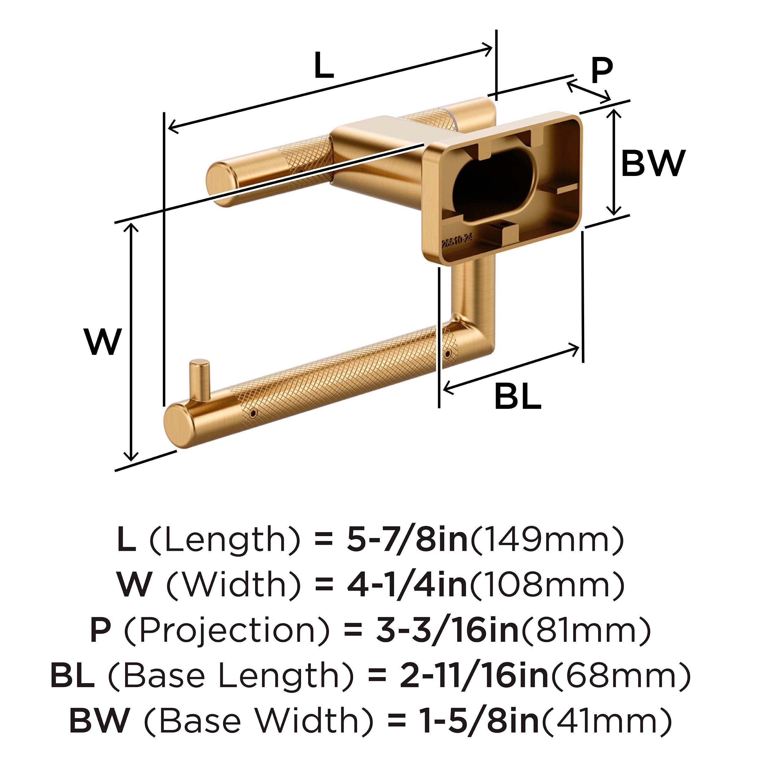 Amerock Champagne Bronze Wall Mount Toilet Tissue Holder 