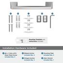 BLACKROCK CHROME 8 INCH 203MM TOWEL BAR 