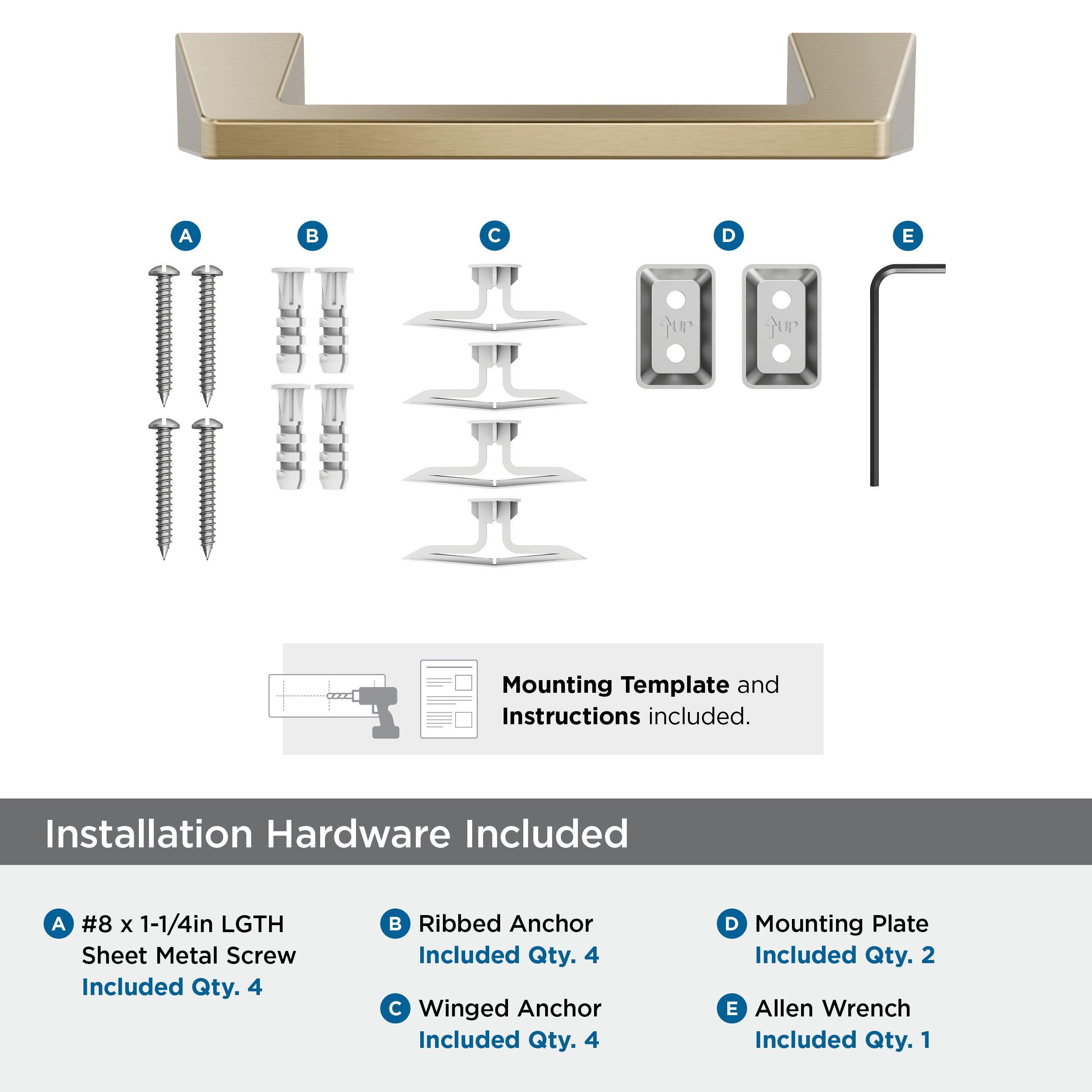 BLACKROCK GOLDEN CHAMPAGNE 8 INCH 203MM TOWEL BAR 