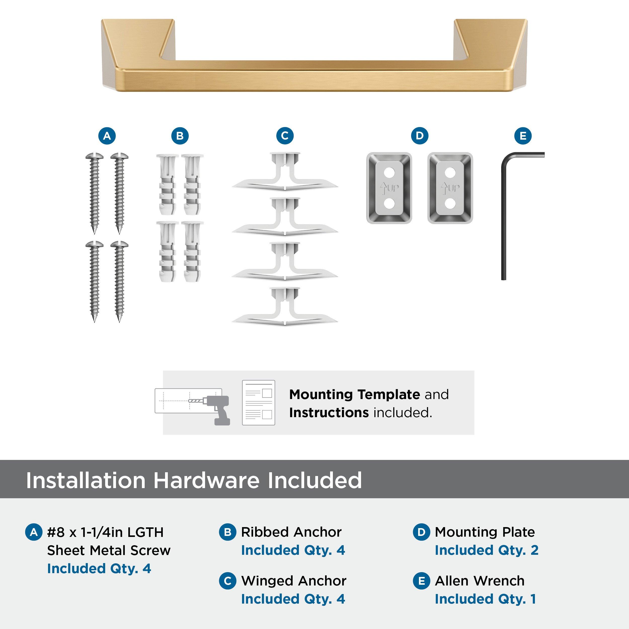 BLACKROCK CHAMPAGNE BRONZE 8 INCH 203MM TOWEL BAR 