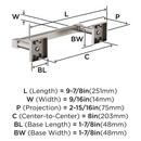 APPOINT BRUSHED NICKEL 8 INCH 203MM TOWEL BAR 