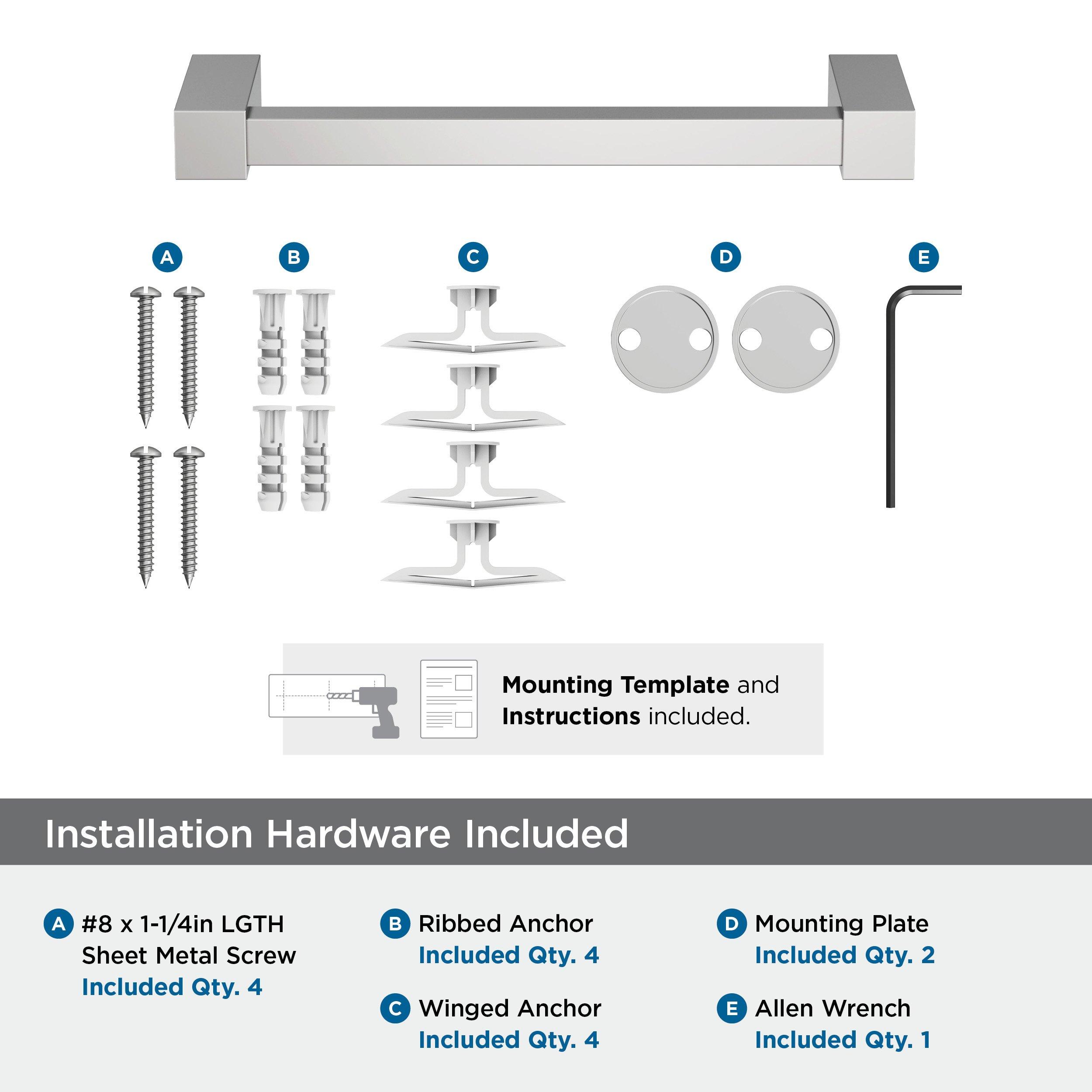 Amerock Chrome 8 in. Towel Bar 