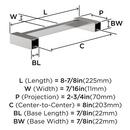 Amerock Chrome 8 in. Towel Bar 