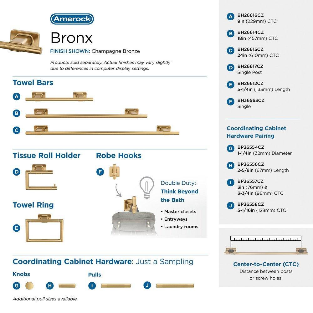 Amerock Champagne Bronze Robe Hook 