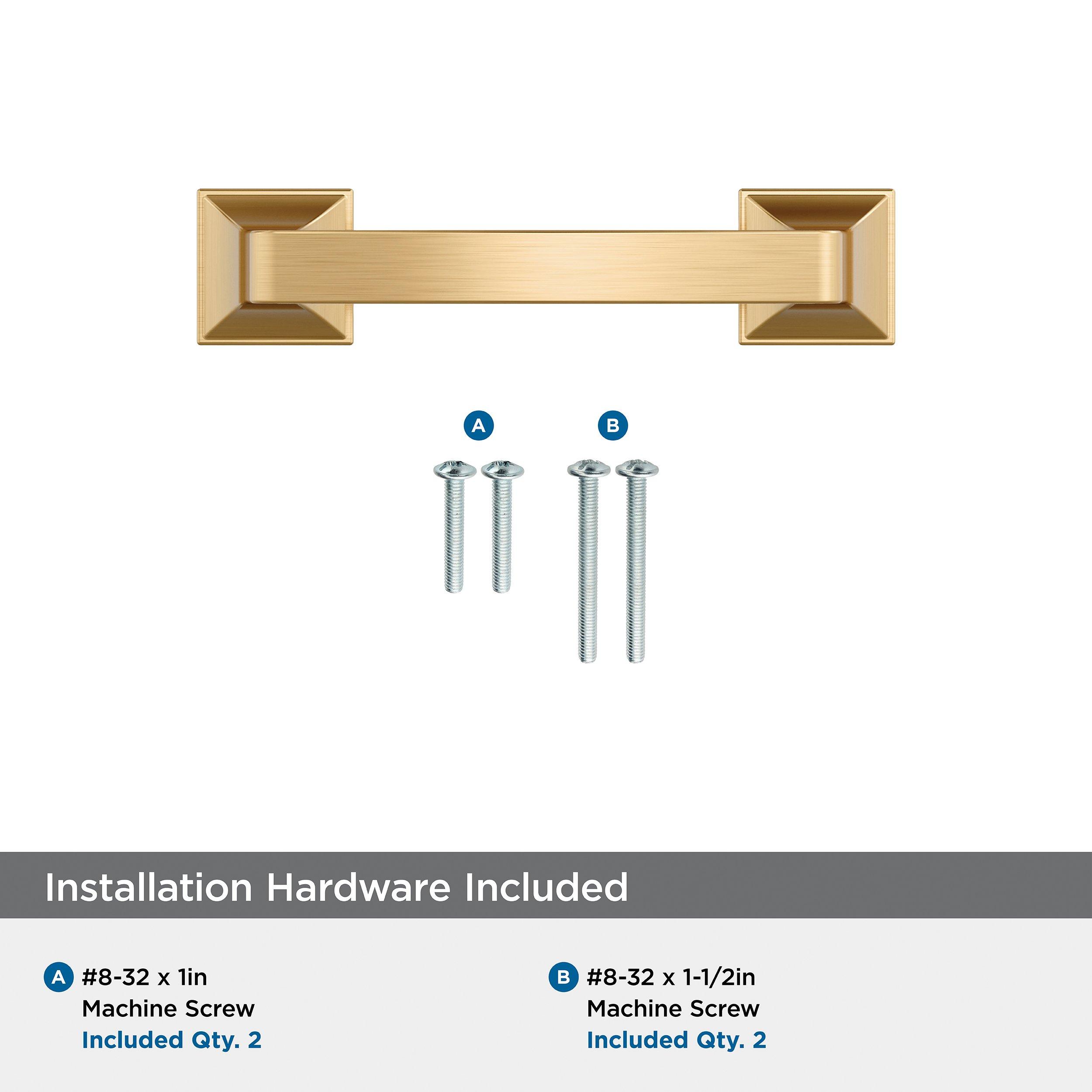 VILLE 3 INCH 76MM CENTER-TO-CENTER CHAMPAGNE BRONZE CABINET PULL 