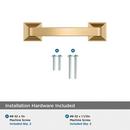 VILLE 3 INCH 76MM CENTER-TO-CENTER CHAMPAGNE BRONZE CABINET PULL 