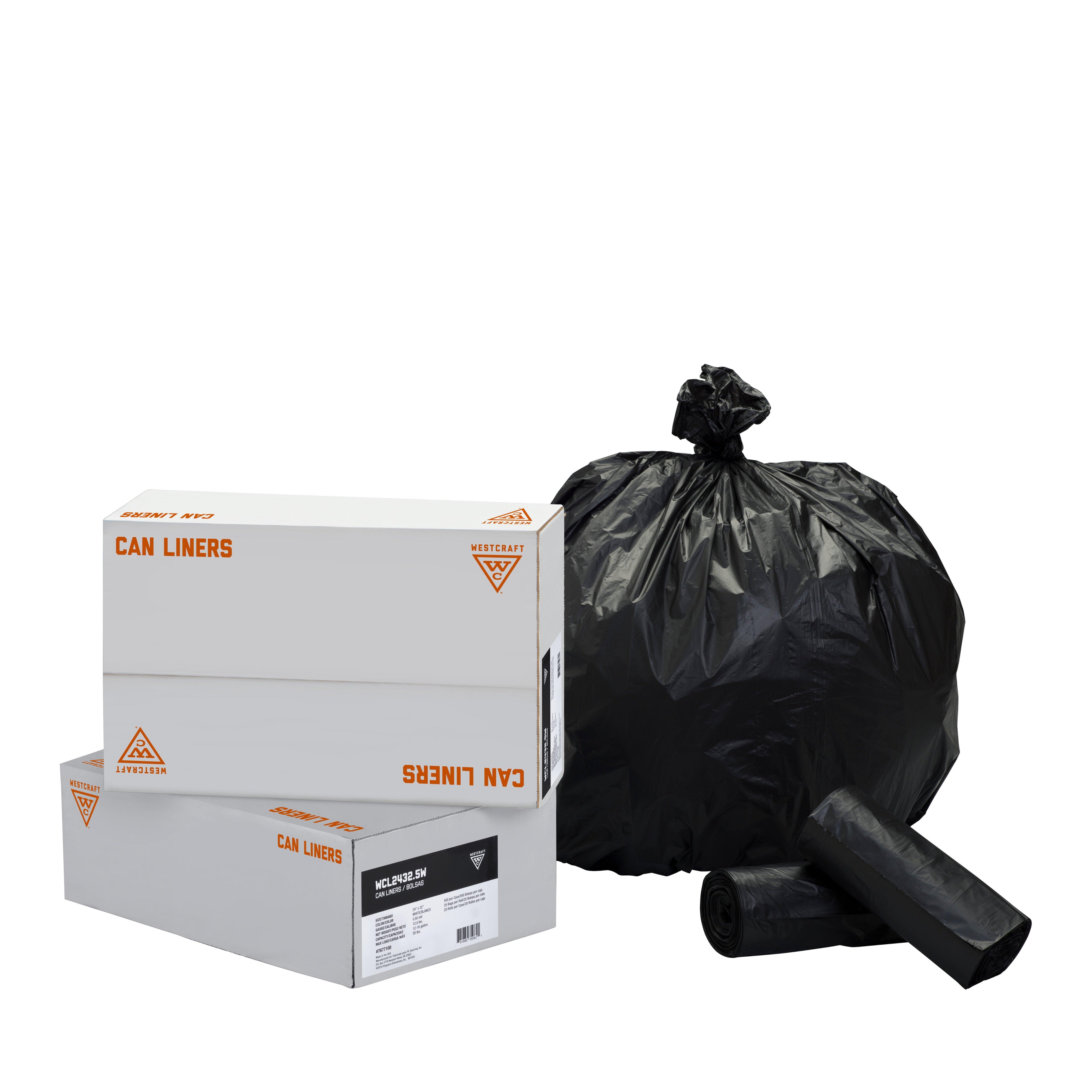 40 x 46 in. 1.25 mil SCS-Certified Can Liner in Black (Case of 100) 