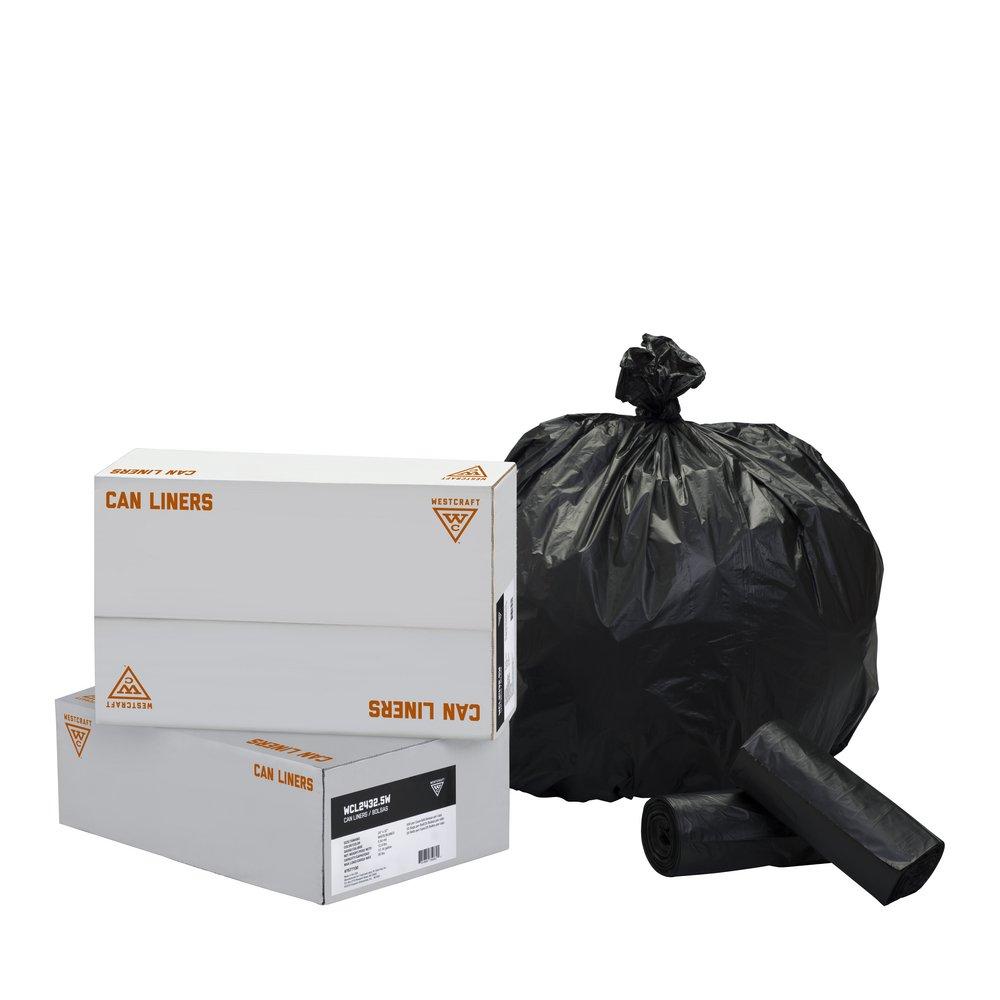 40 x 46 in. 1.5 mil Can Liner in Black (Case of 100) 