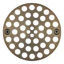 4 in. Shower Grid Strainer in Aged Brass